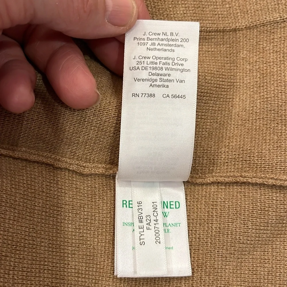 J. Crew Camel Wool Blend Cardigan with Gold Buttons - Picture 12 of 12